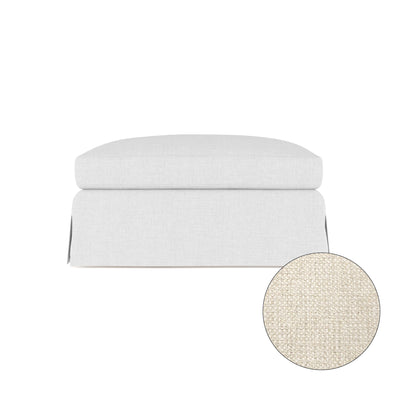 Ludlow Ottoman - Alabaster Basketweave