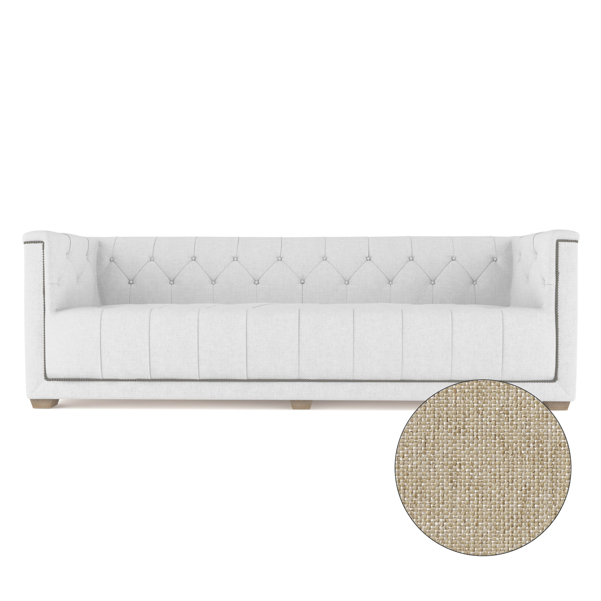 Hudson Sofa - Oyster Pebble Weave Linen
