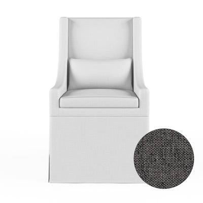 Serena Dining Chair - Graphite Pebble Weave Linen