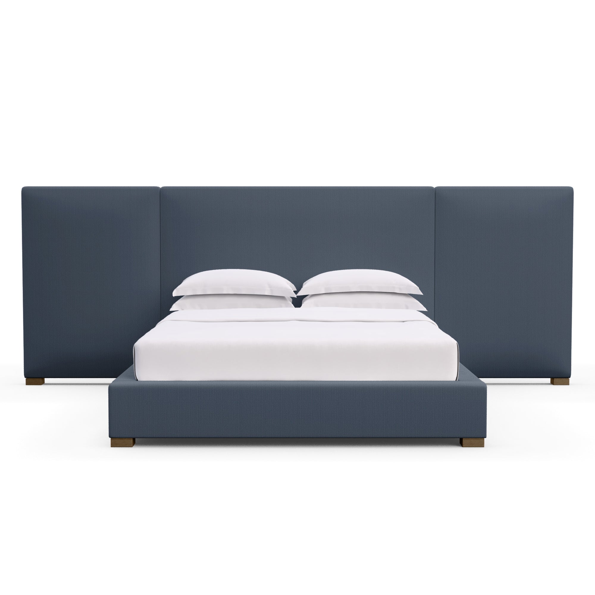 Prospect Extended Panel Bed - Bluebell Box Weave Linen