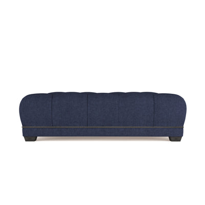 Hudson Table Ottoman - Blue Print Plush Velvet