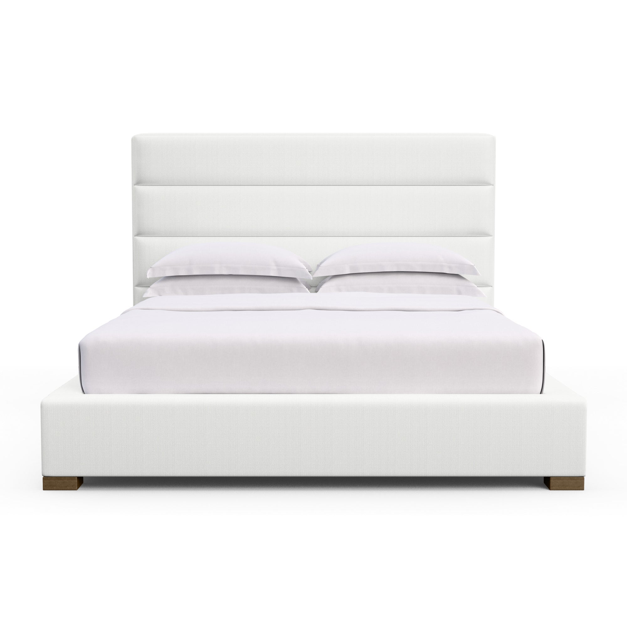 Boyd Horizontal Channel Panel Bed - Blanc Box Weave Linen