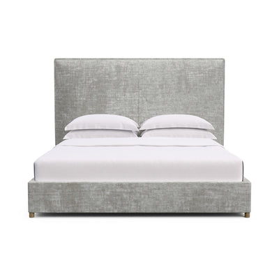 Mansfield Panel Bed - Silver Streak Crushed Velvet