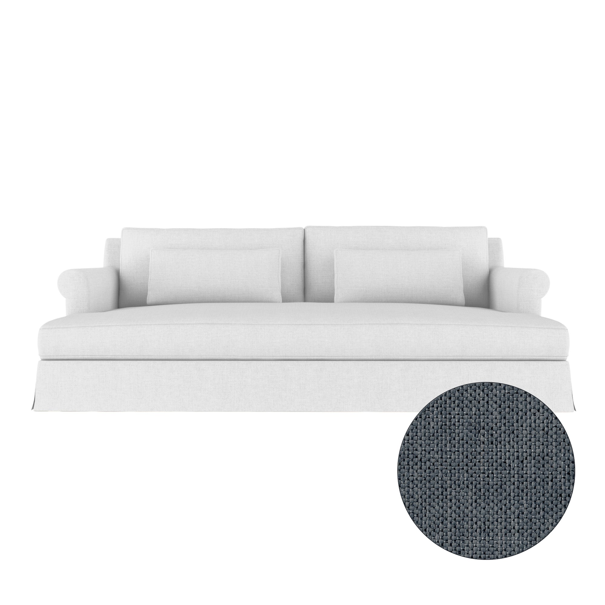 Ludlow Daybed - Bluebell Pebble Weave Linen
