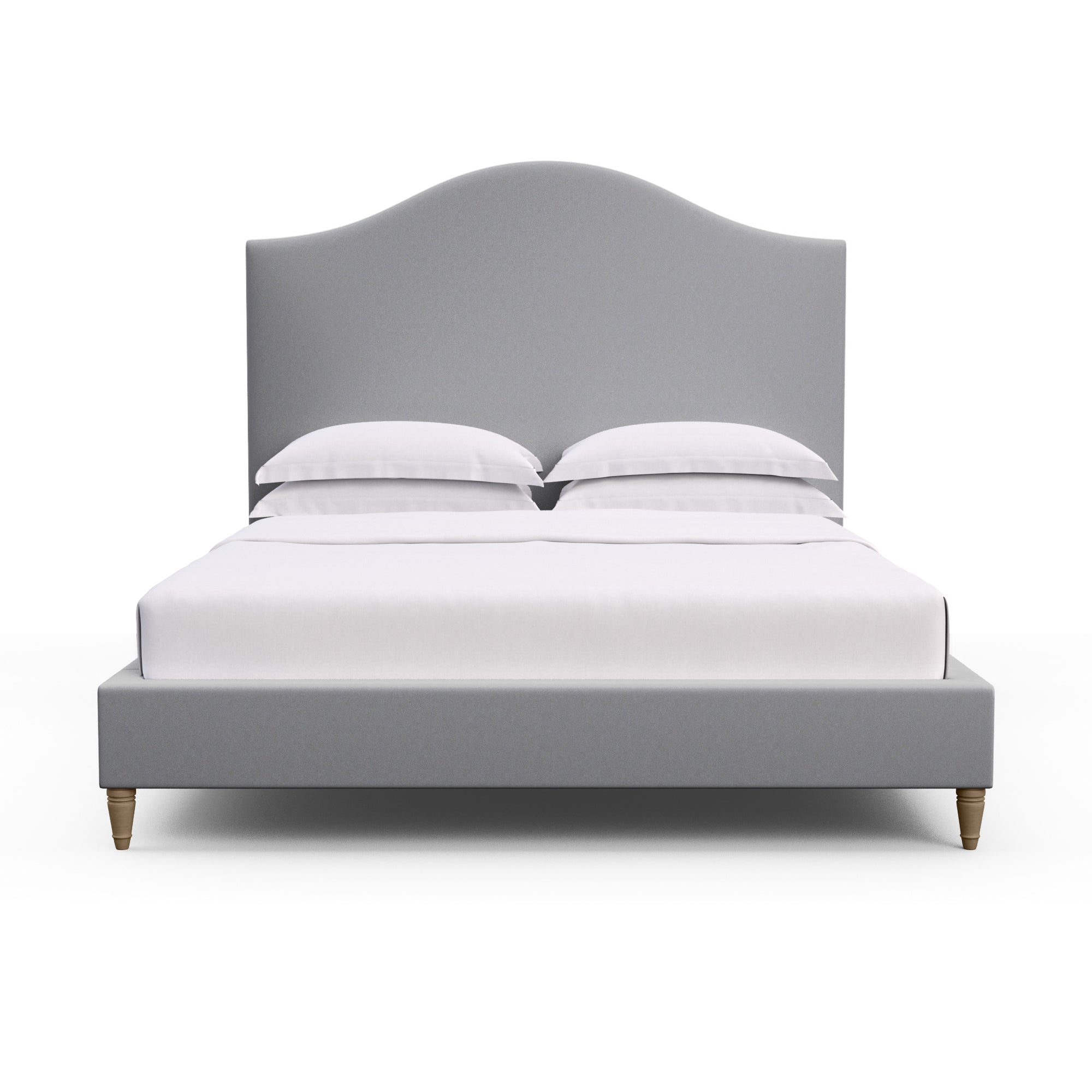 Montague Arched Panel Bed - Pumice Plush Velvet