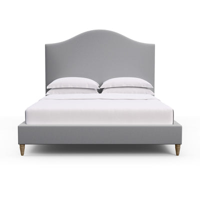 Montague Arched Panel Bed - Pumice Plush Velvet