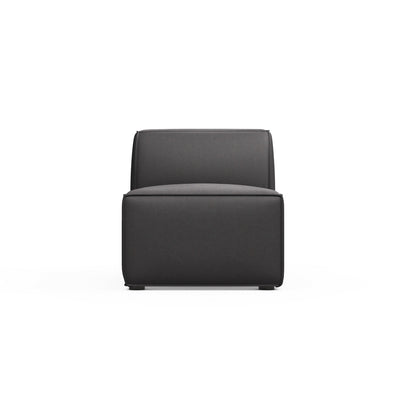 Varick Armless Chair - Graphite Plush Velvet