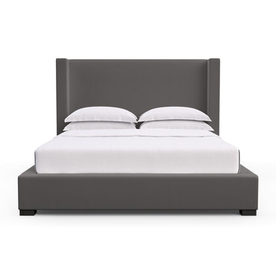 Roxborough Shelter Bed - Graphite Box Weave Linen