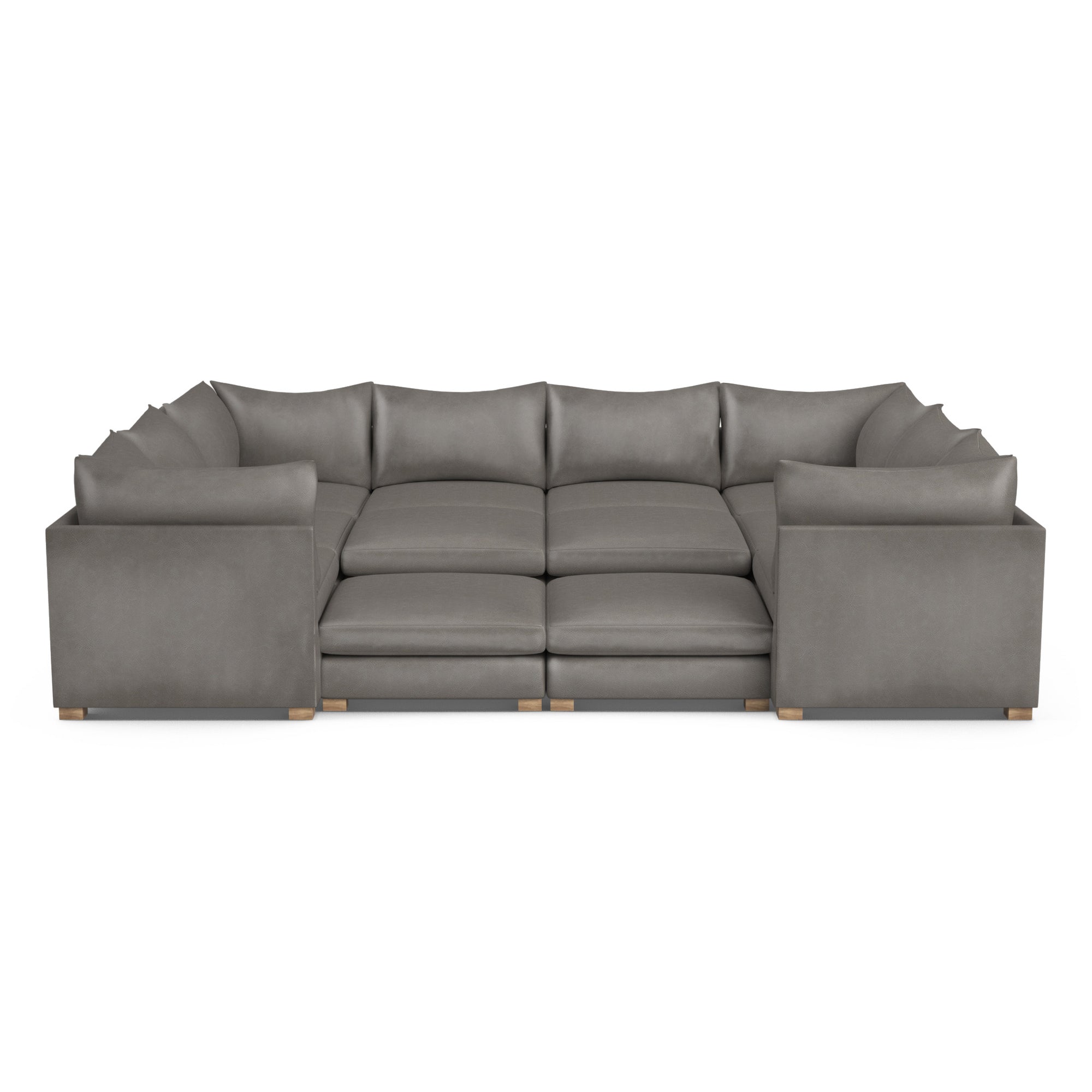 Evans 12-Piece Total-Pit Sectional - Pumice Vintage Leather