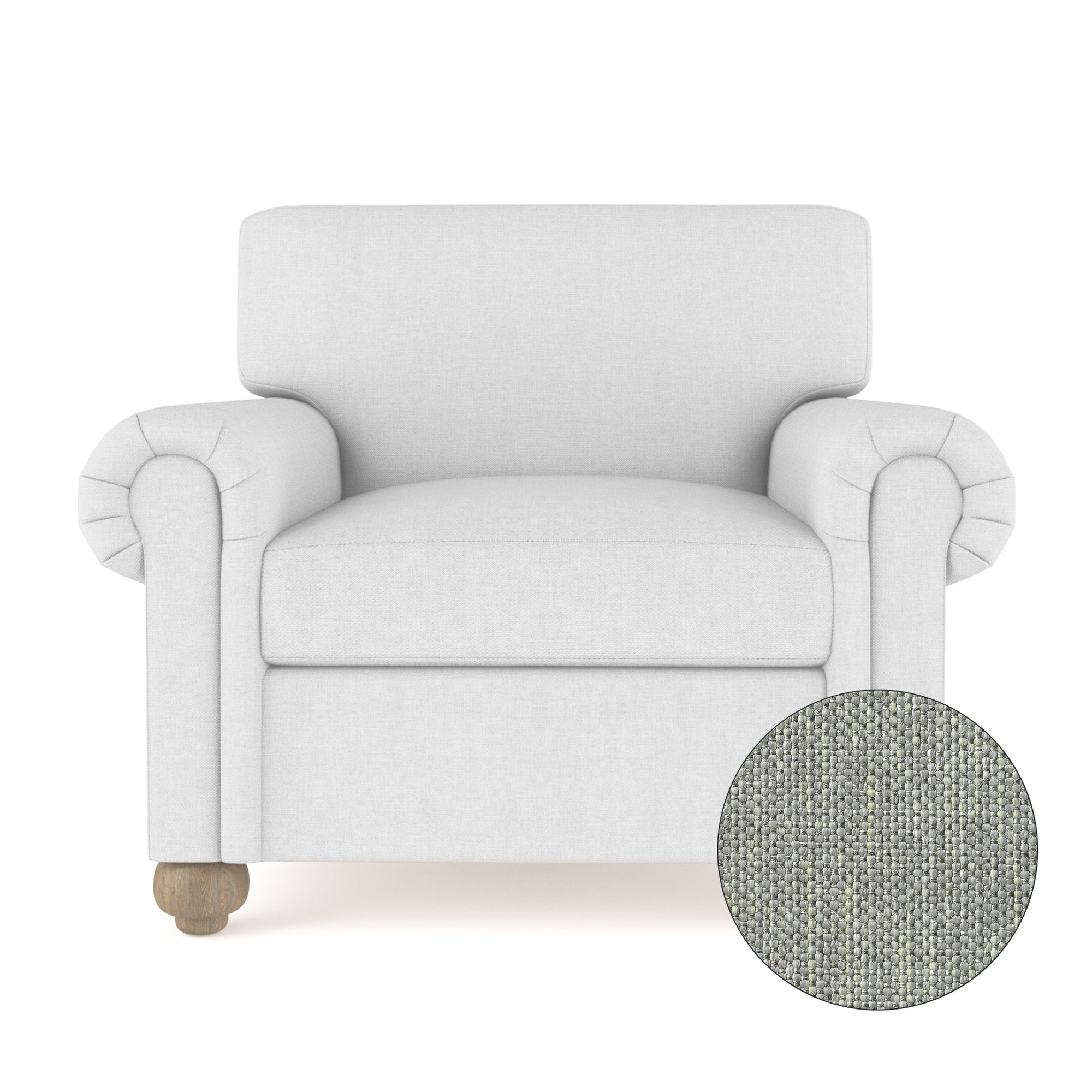 Leroy Chair - Haze Pebble Weave Linen