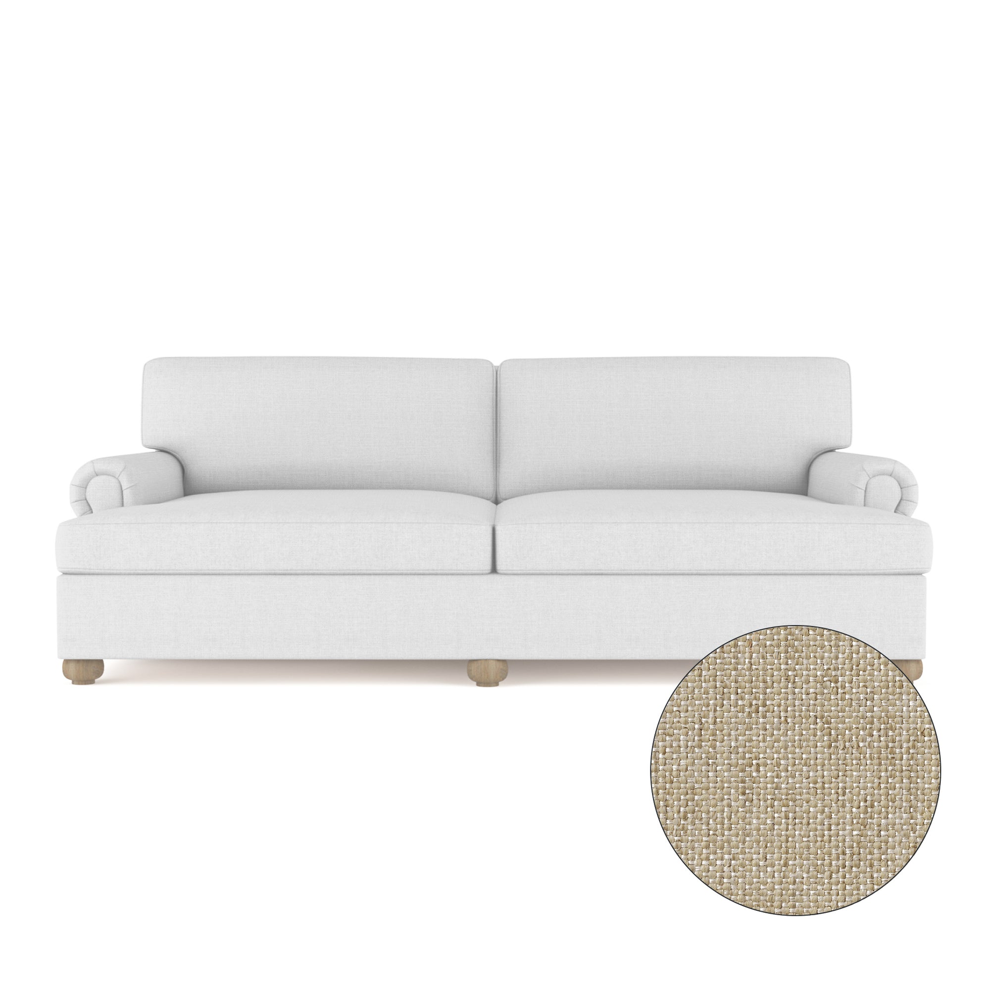 Leroy Daybed - Oyster Pebble Weave Linen