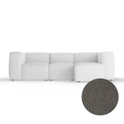 Varick Right-Chaise Sectional - Graphite Basketweave