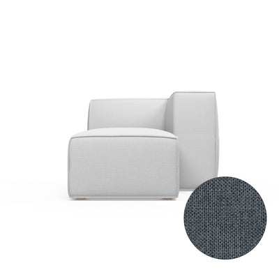 Varick Single-Arm Chaise - Bluebell Pebble Weave Linen