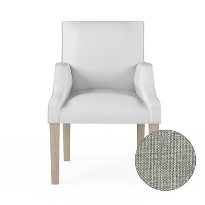 Juliet Dining Chair - Haze Pebble Weave Linen