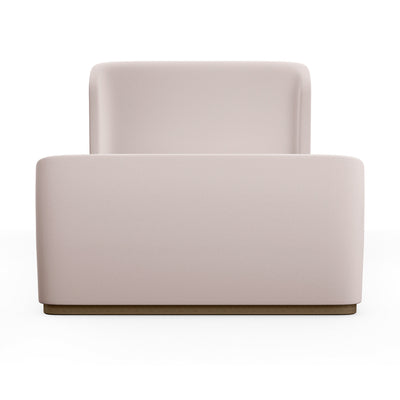 Barrow Shelter Bed w/ Footboard - Blush Plush Velvet