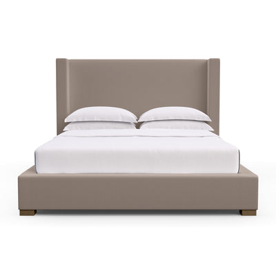 Roxborough Shelter Bed - Pumice Box Weave Linen