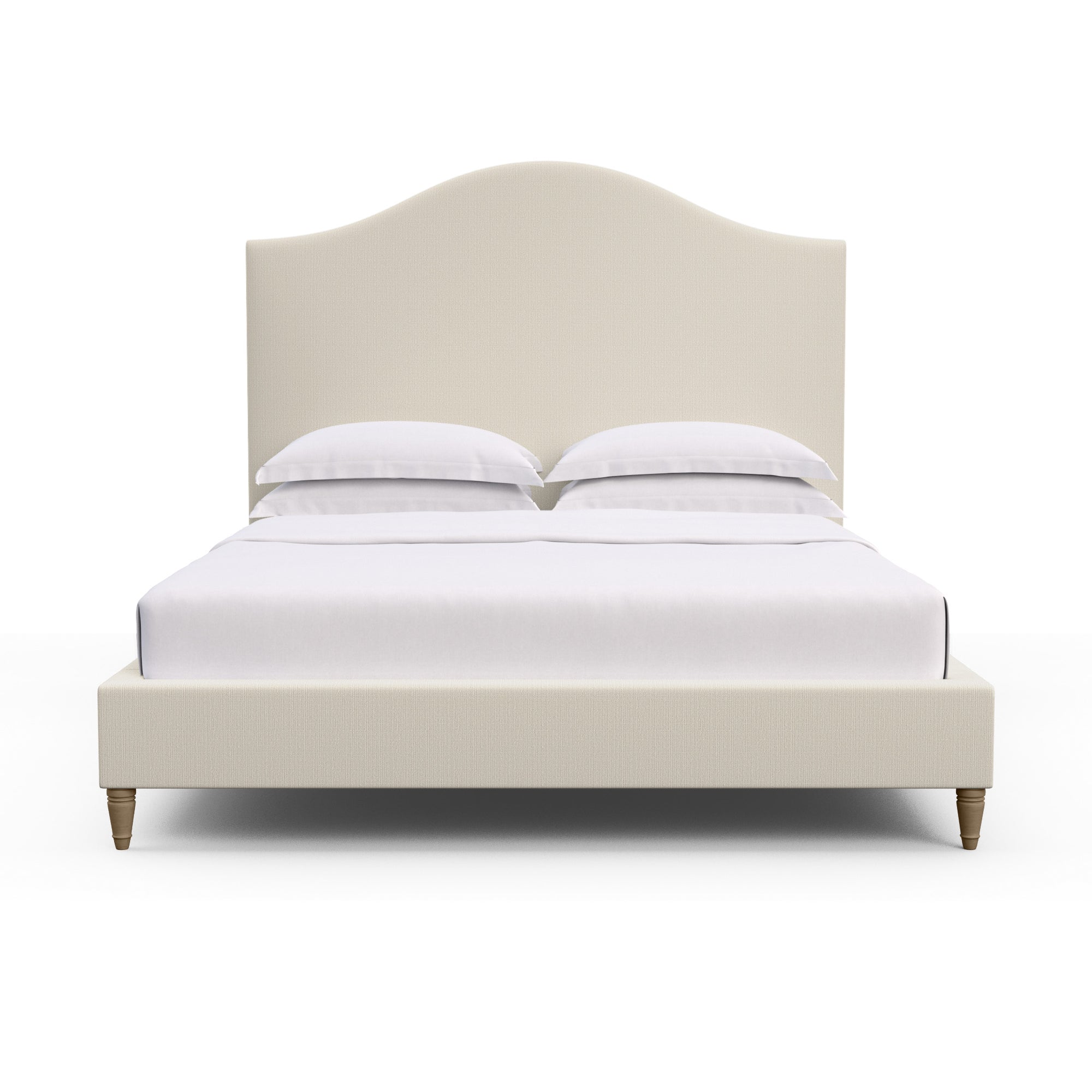 Montague Arched Panel Bed - Oyster Box Weave Linen