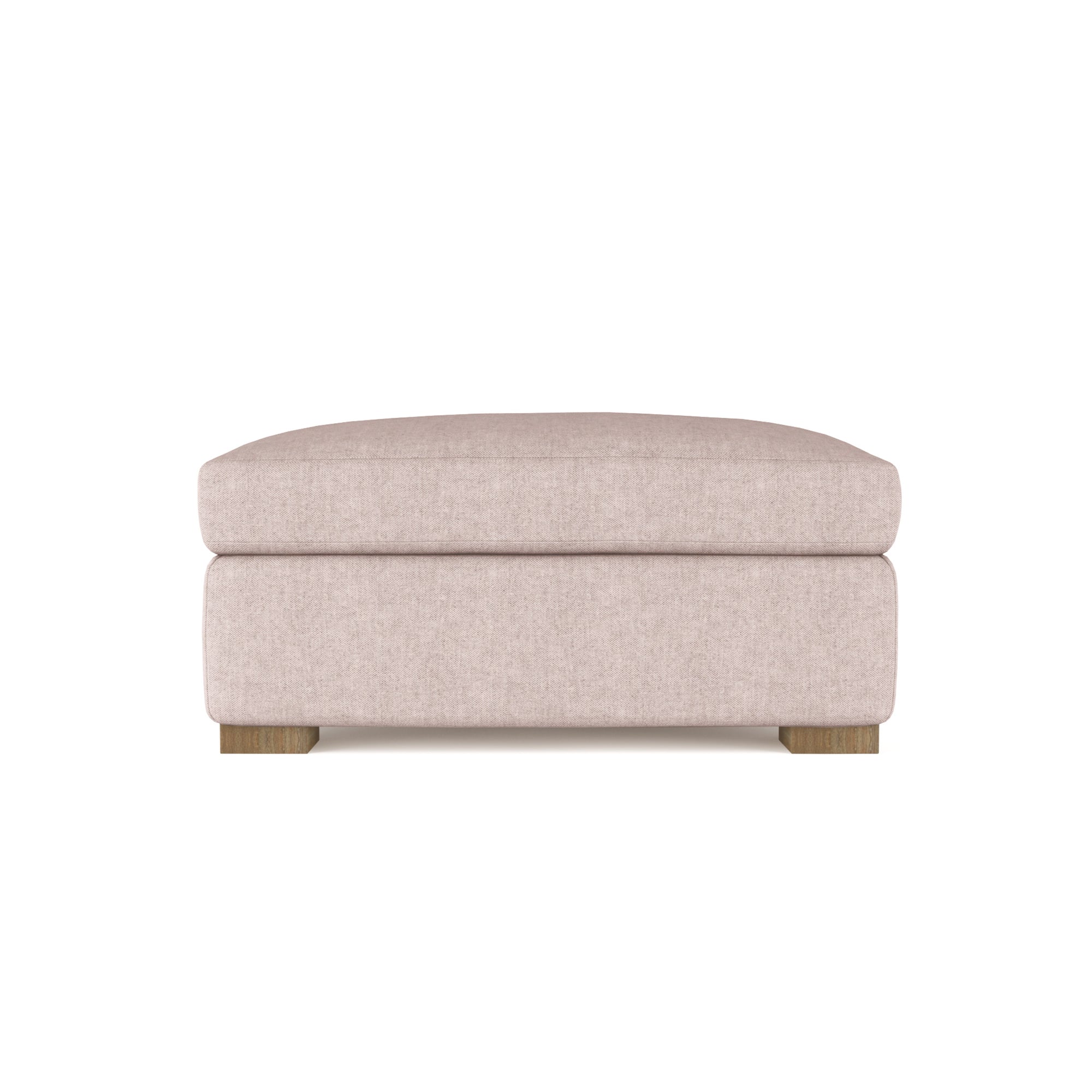 Crosby Ottoman - Blush Plush Velvet