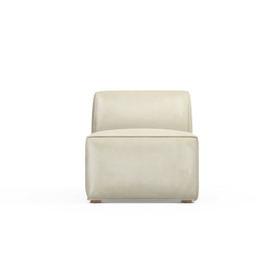 Varick Armless Chair - Alabaster Vintage Leather