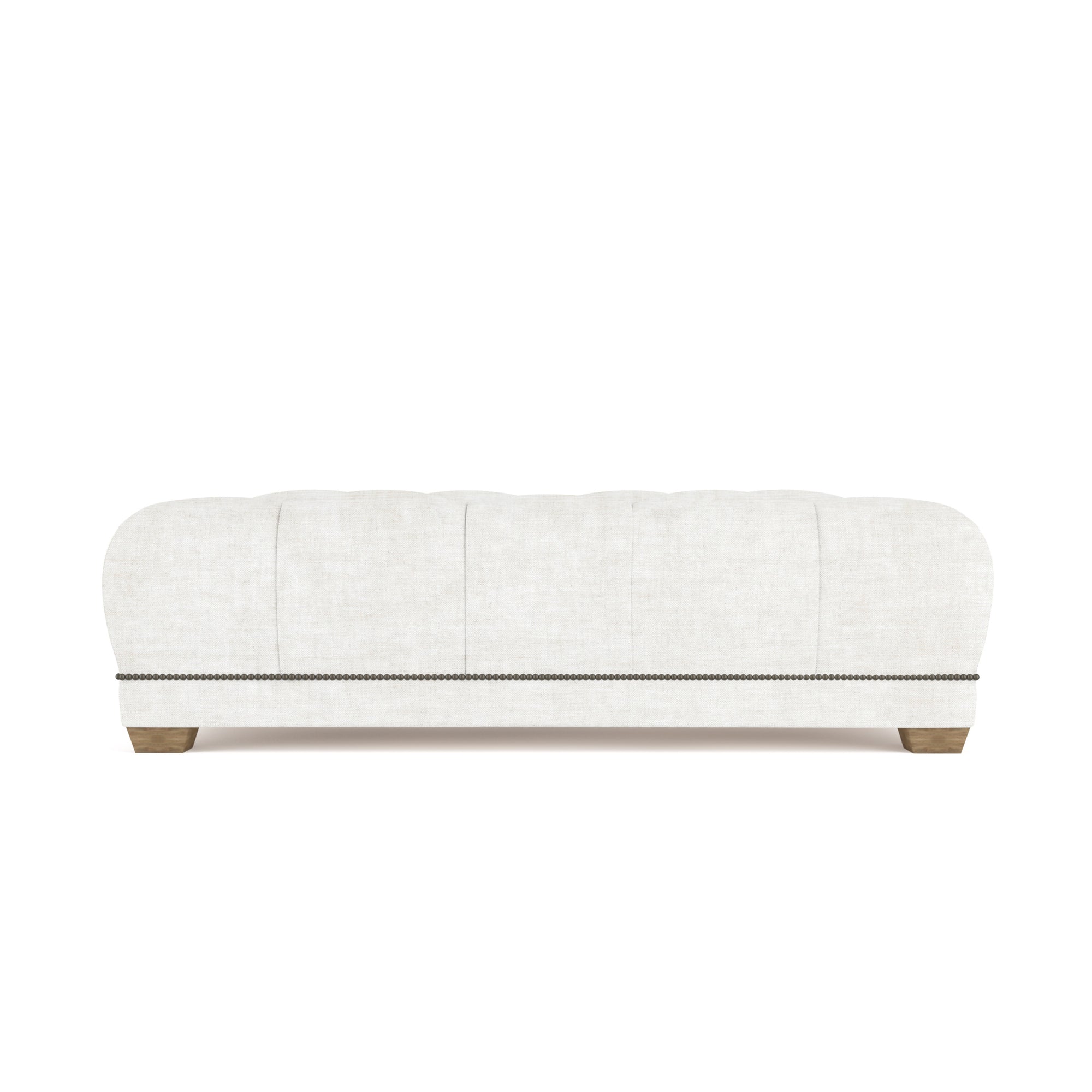 Hudson Table Ottoman - Alabaster Crushed Velvet