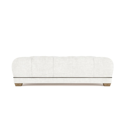 Hudson Table Ottoman - Alabaster Crushed Velvet