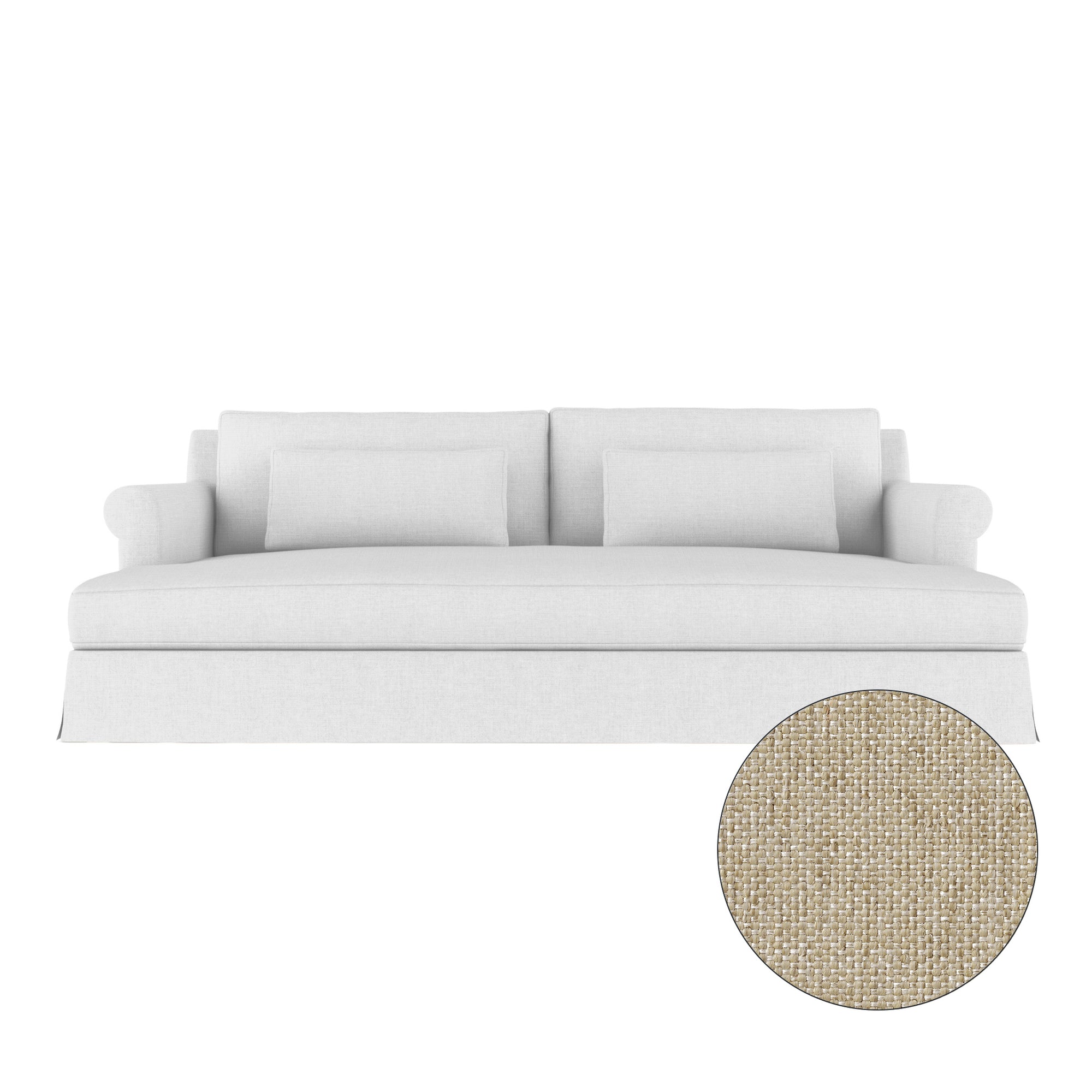 Ludlow Daybed - Oyster Pebble Weave Linen