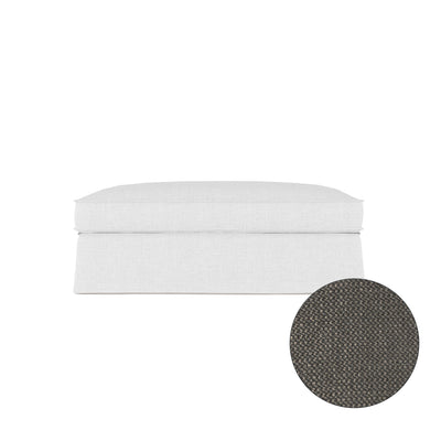 Mulberry Ottoman - Graphite Basketweave