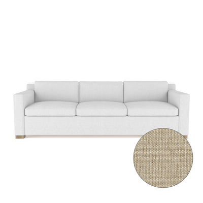 Mercer Sofa - Oyster Pebble Weave Linen