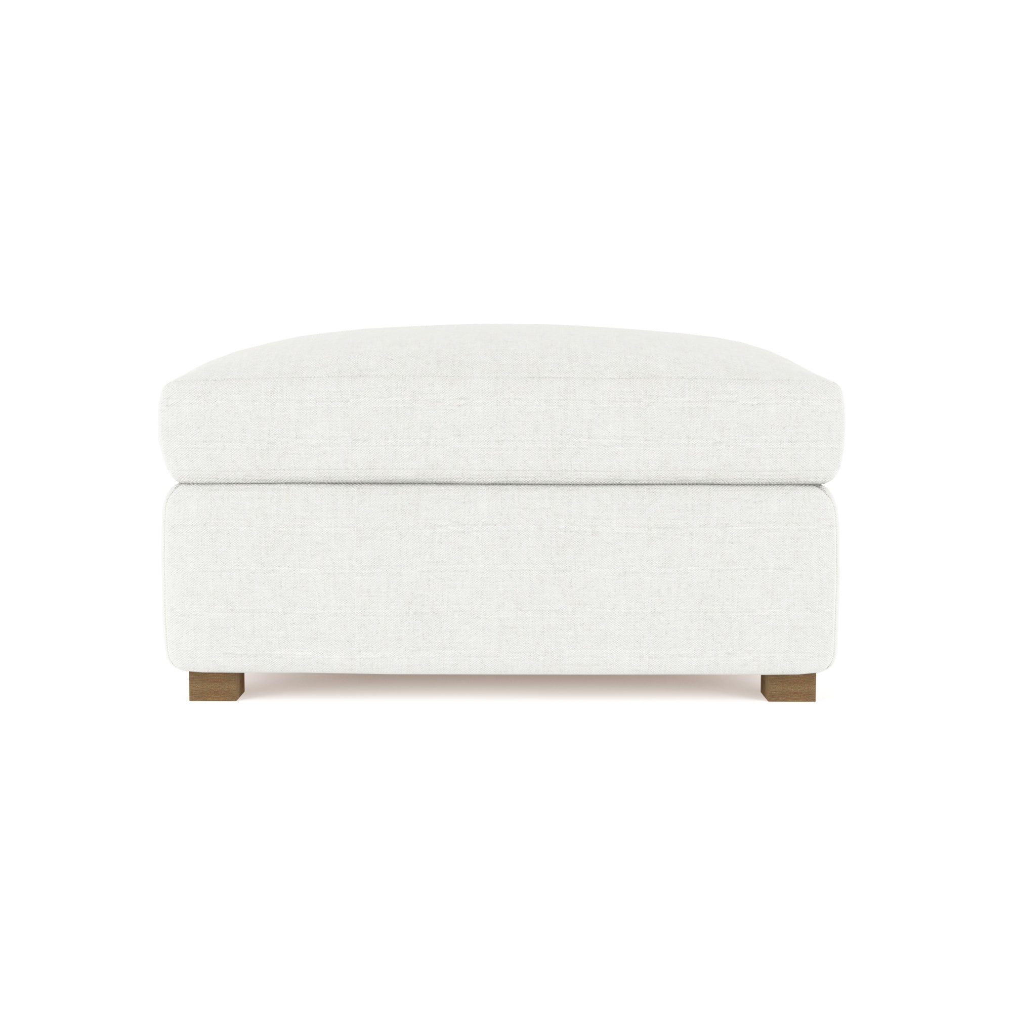 Madison Ottoman - Blanc Plush Velvet