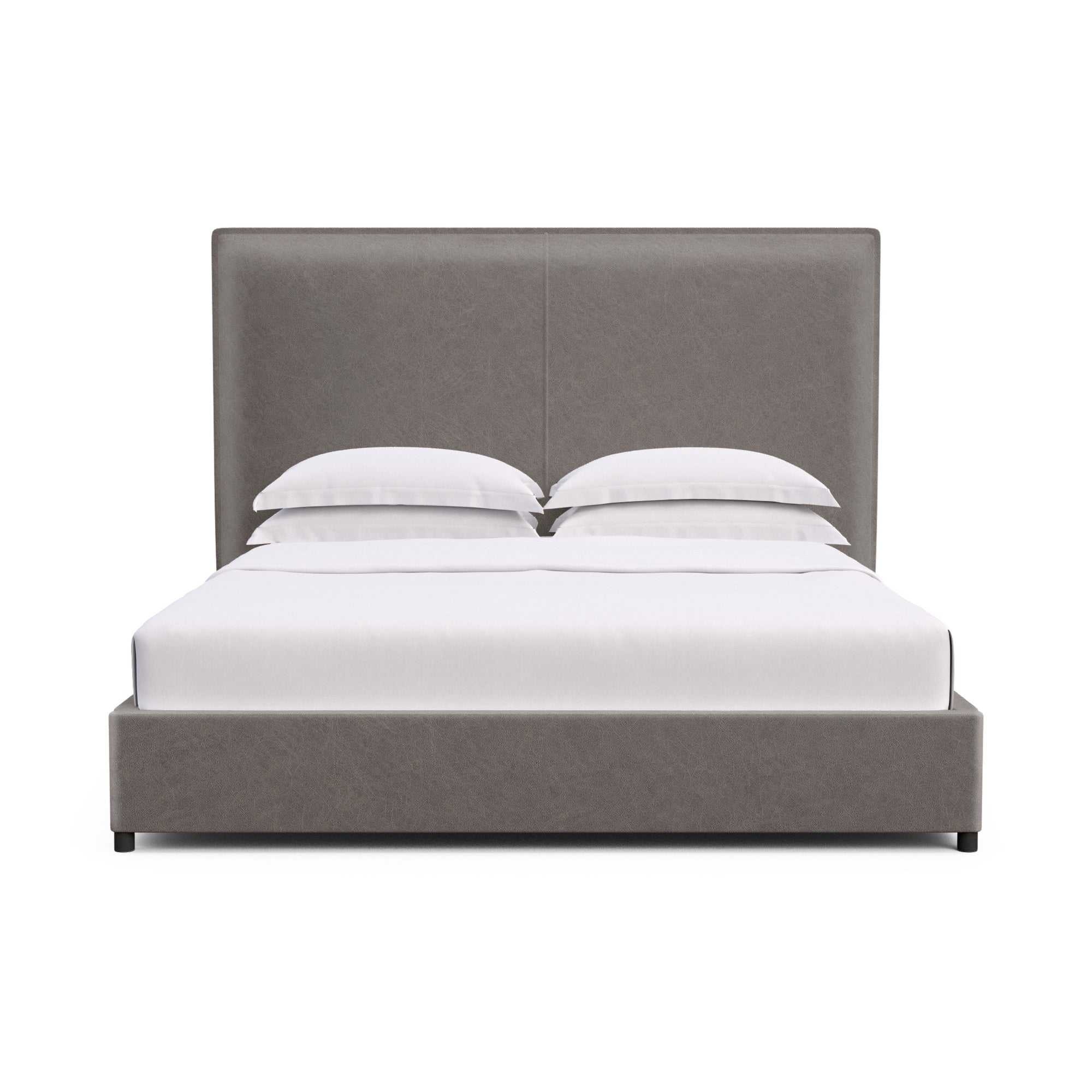 Mansfield Panel Bed - Graphite Distressed Leather