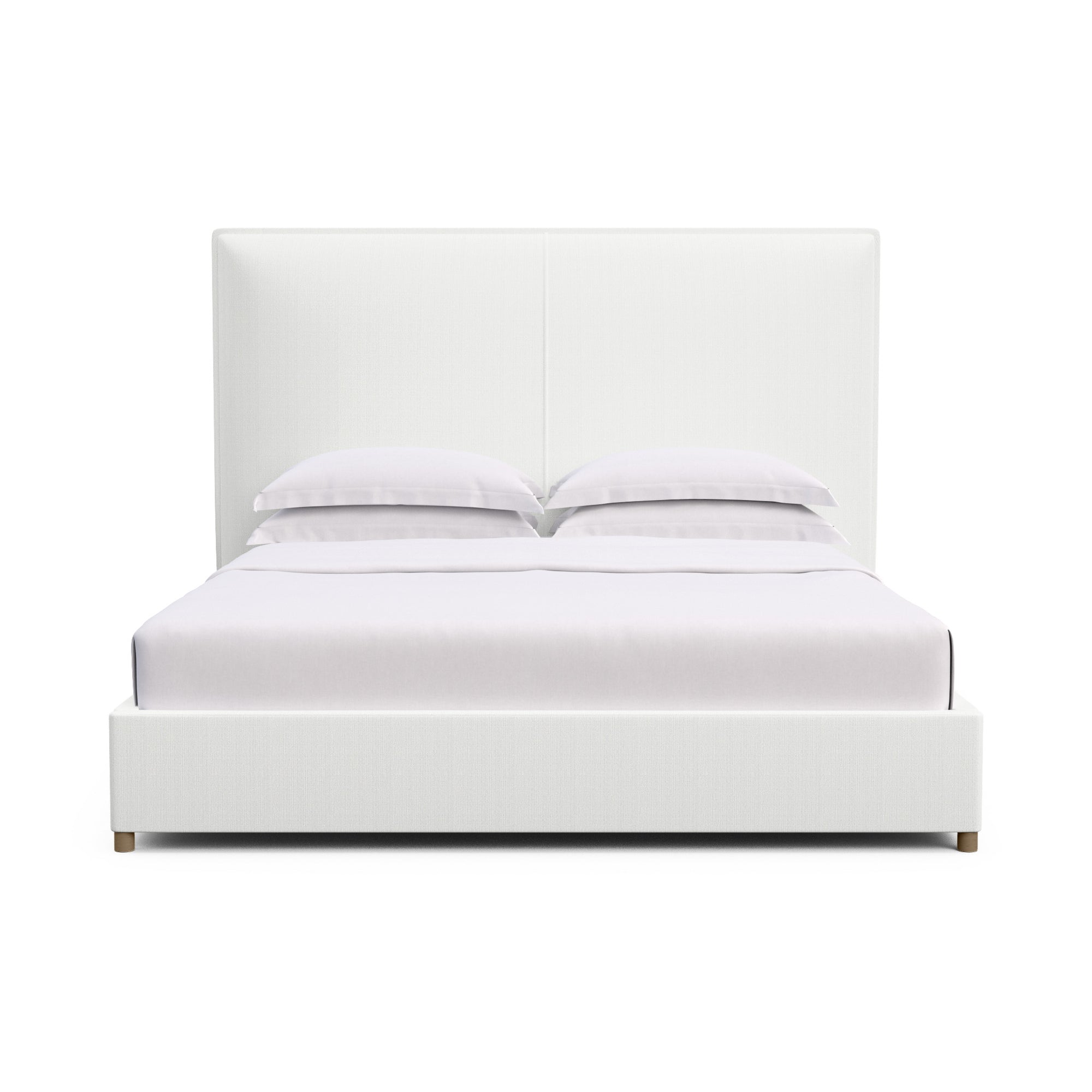Mansfield Panel Bed - Blanc Box Weave Linen