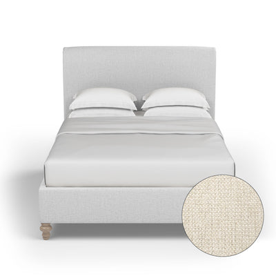 Empire Scroll Bed - Alabaster Basketweave