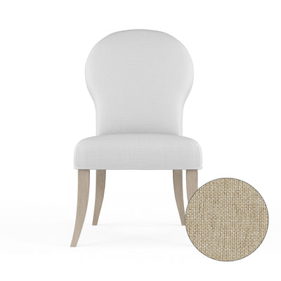 Caitlyn Dining Chair - Oyster Pebble Weave Linen