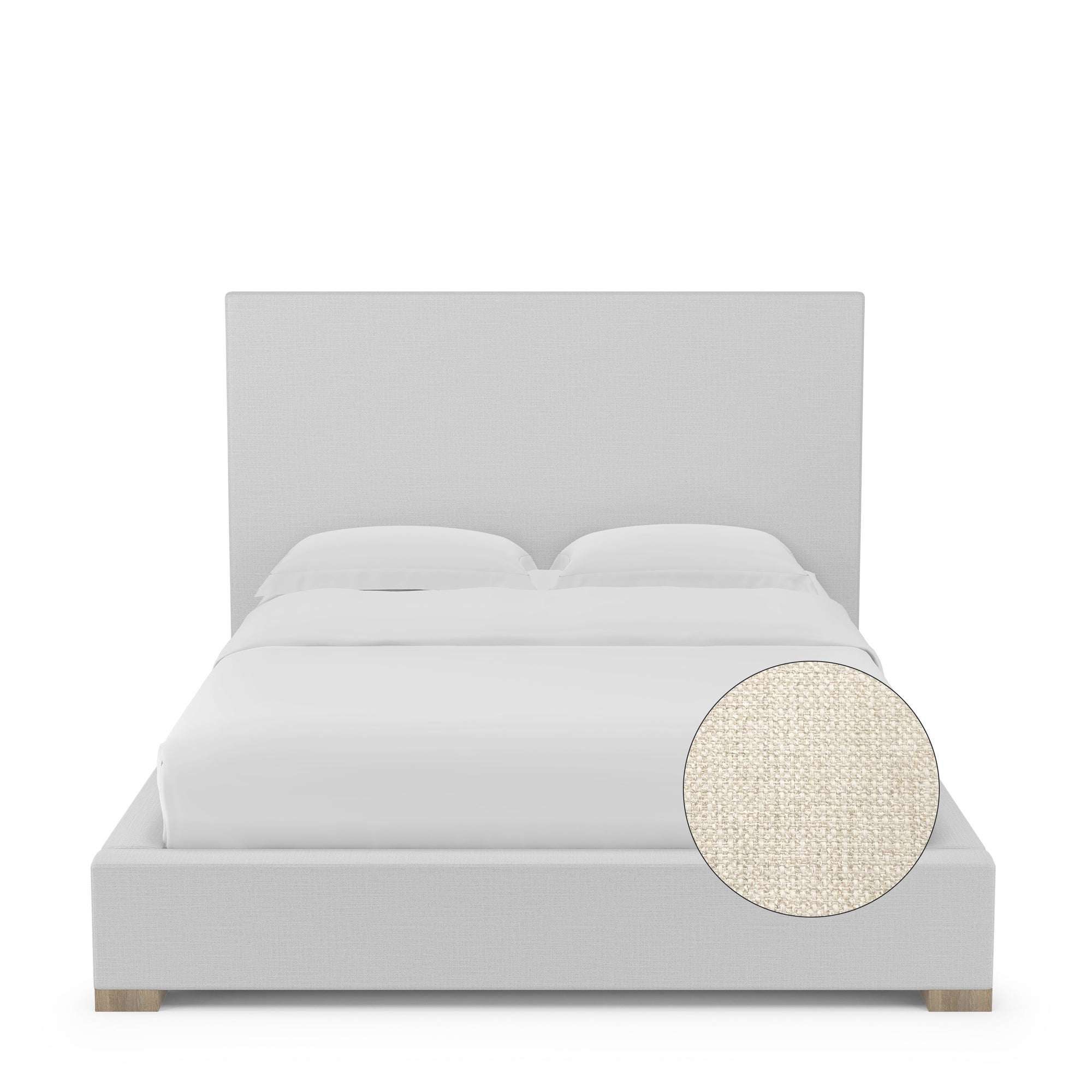 Sloan Panel Bed - Alabaster Basketweave