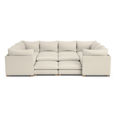Evans 12-Piece Total-Pit Sectional - Oyster Box Weave Linen