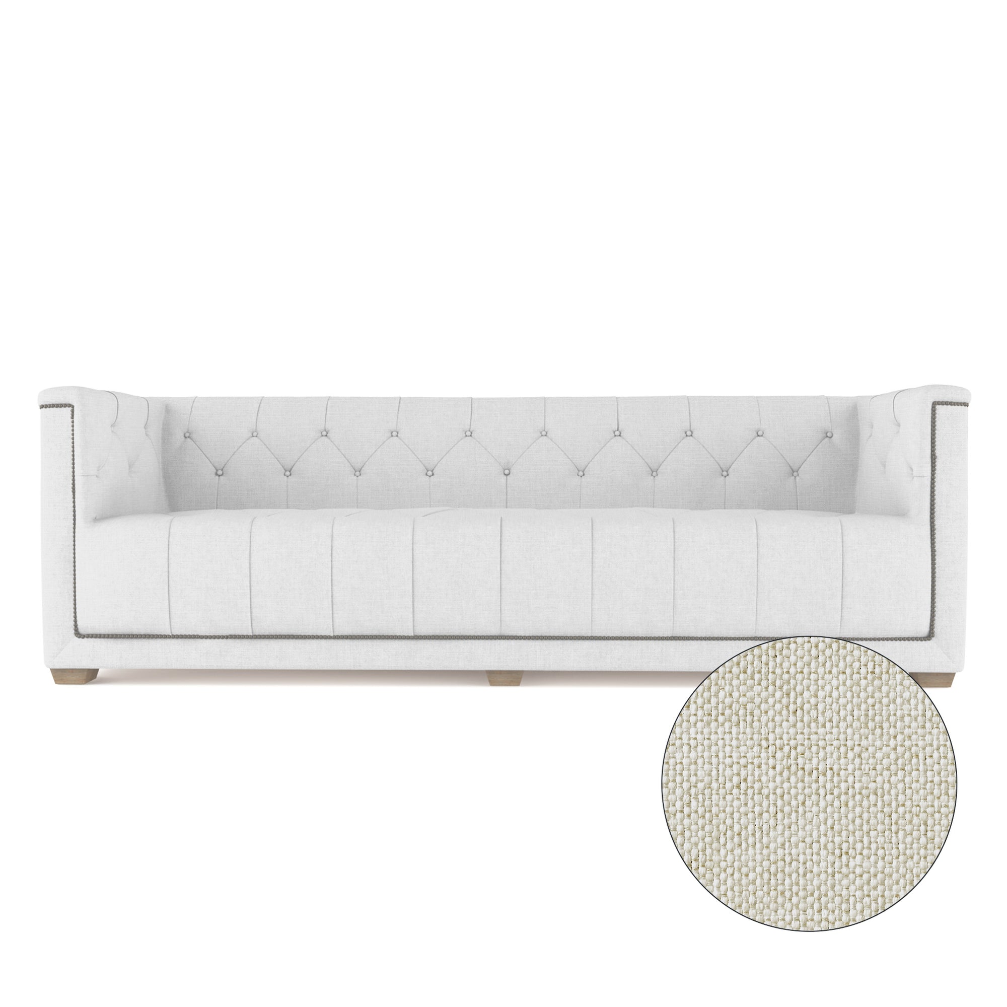 Hudson Sofa - Alabaster Pebble Weave Linen