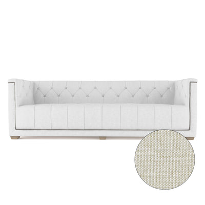 Hudson Sofa - Alabaster Pebble Weave Linen