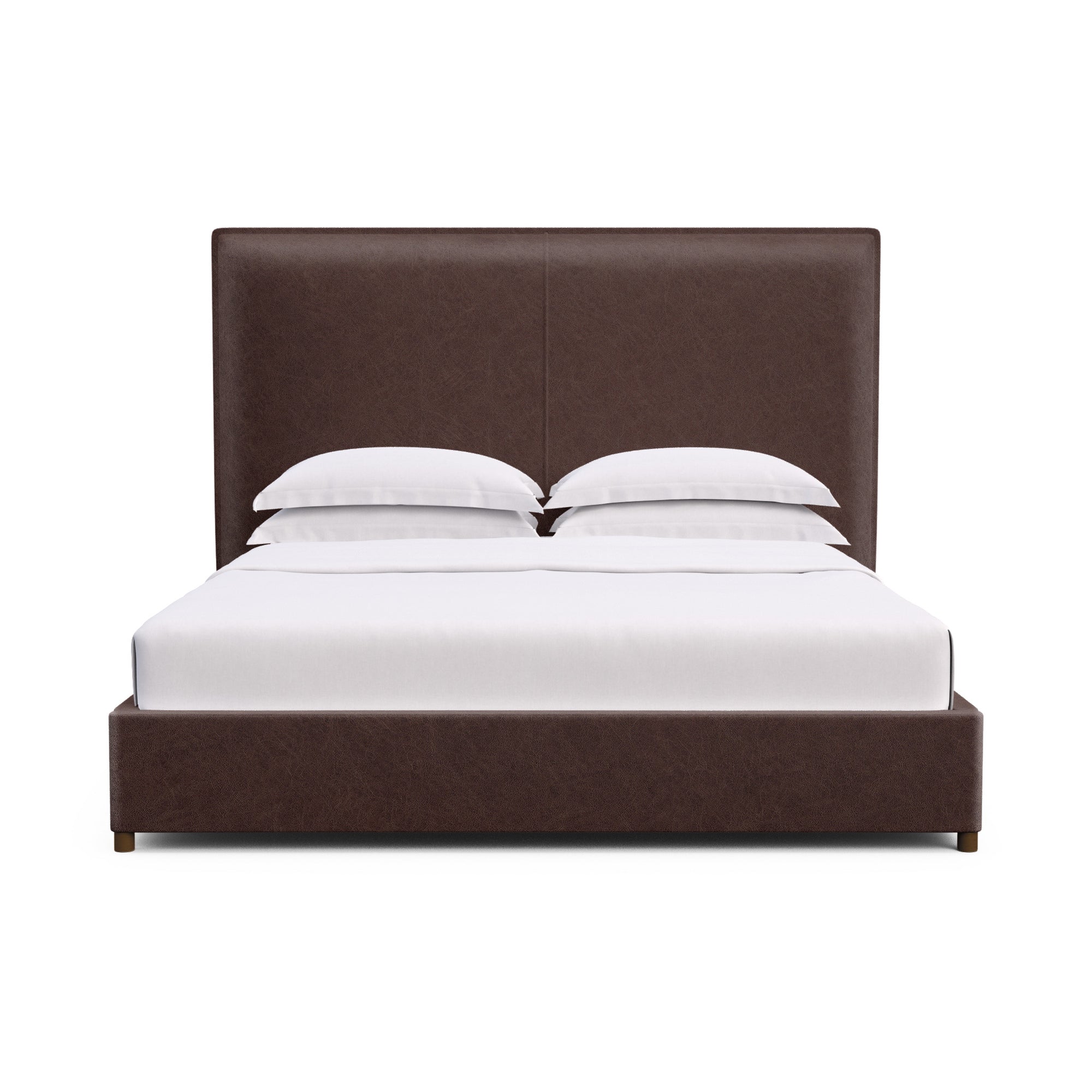 Mansfield Panel Bed - Chocolate Distressed Leather