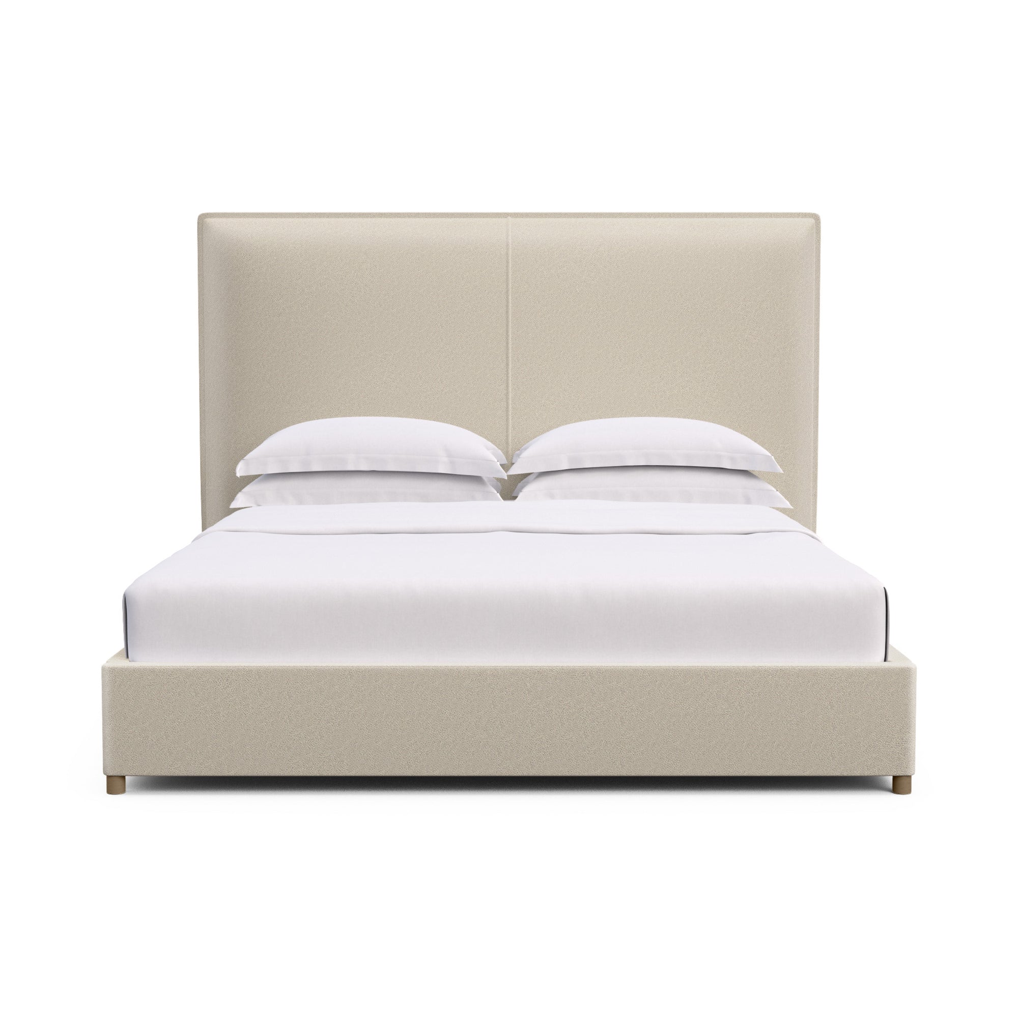 Mansfield Panel Bed - Alabaster Vintage Leather