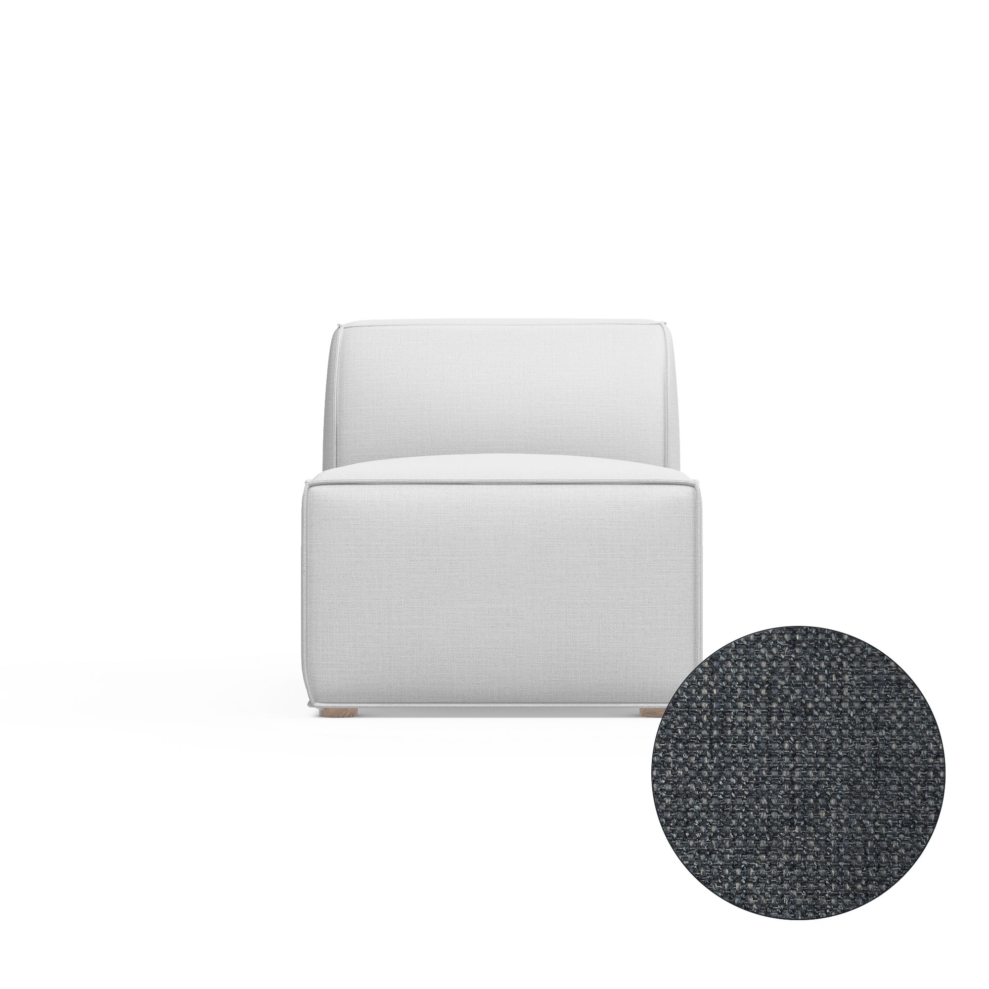 Varick Armless Chair - Bluebell Basketweave