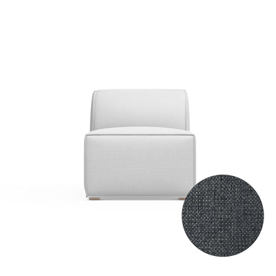 Varick Armless Chair - Bluebell Basketweave