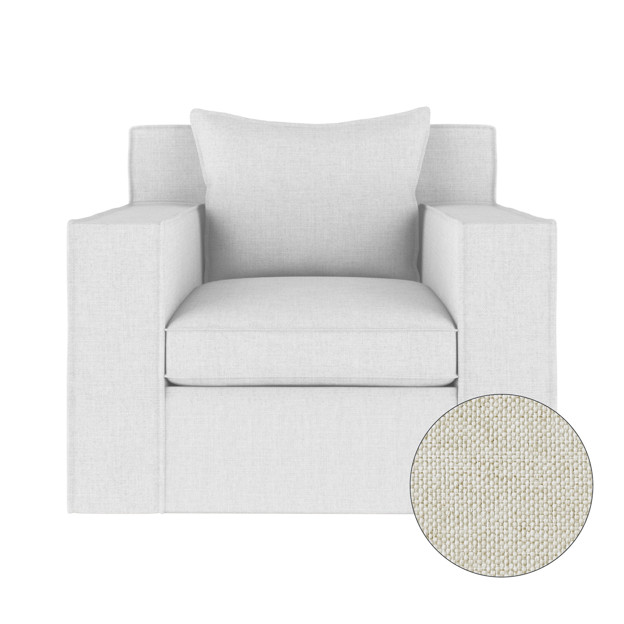 Mulberry Chair - Alabaster Pebble Weave Linen