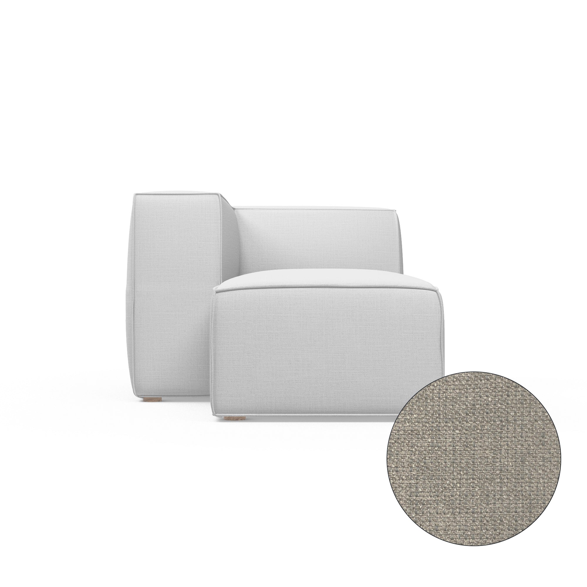 Varick Single-Arm Chaise - Silver Streak Basketweave