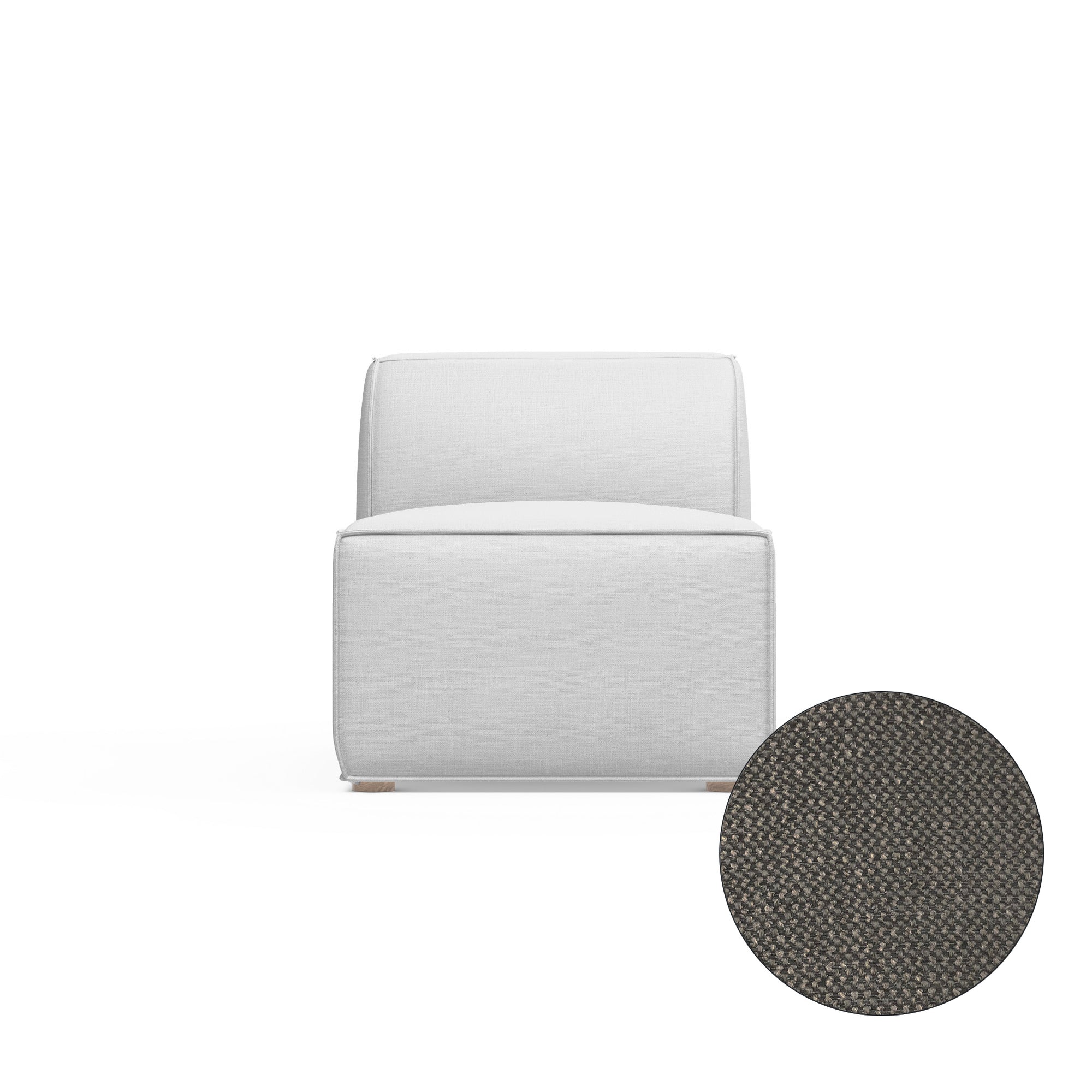 Varick Armless Chair - Graphite Basketweave