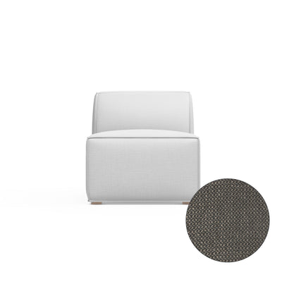 Varick Armless Chair - Graphite Basketweave