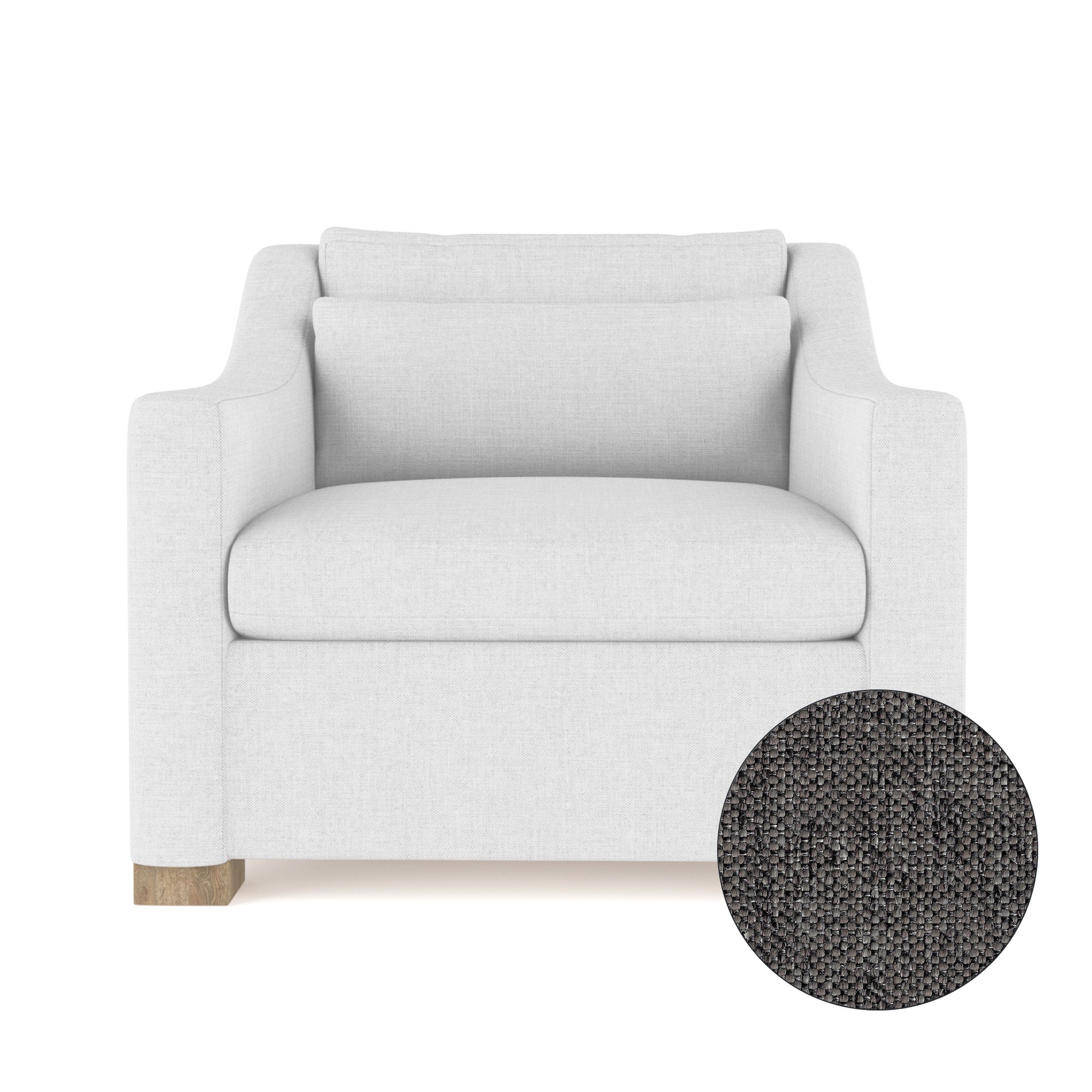 Crosby Chair - Graphite Pebble Weave Linen