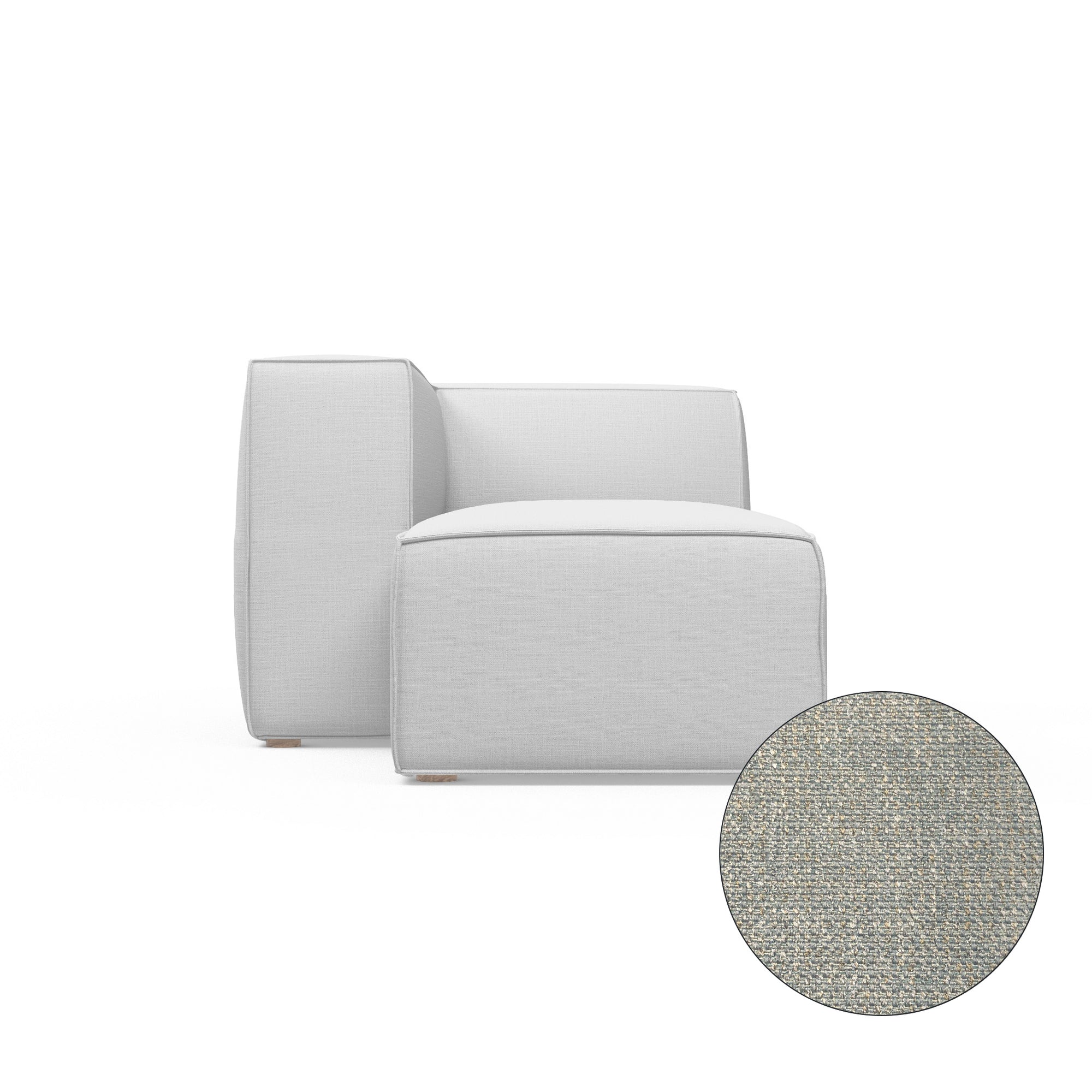 Varick Single-Arm Chaise - Haze Basketweave