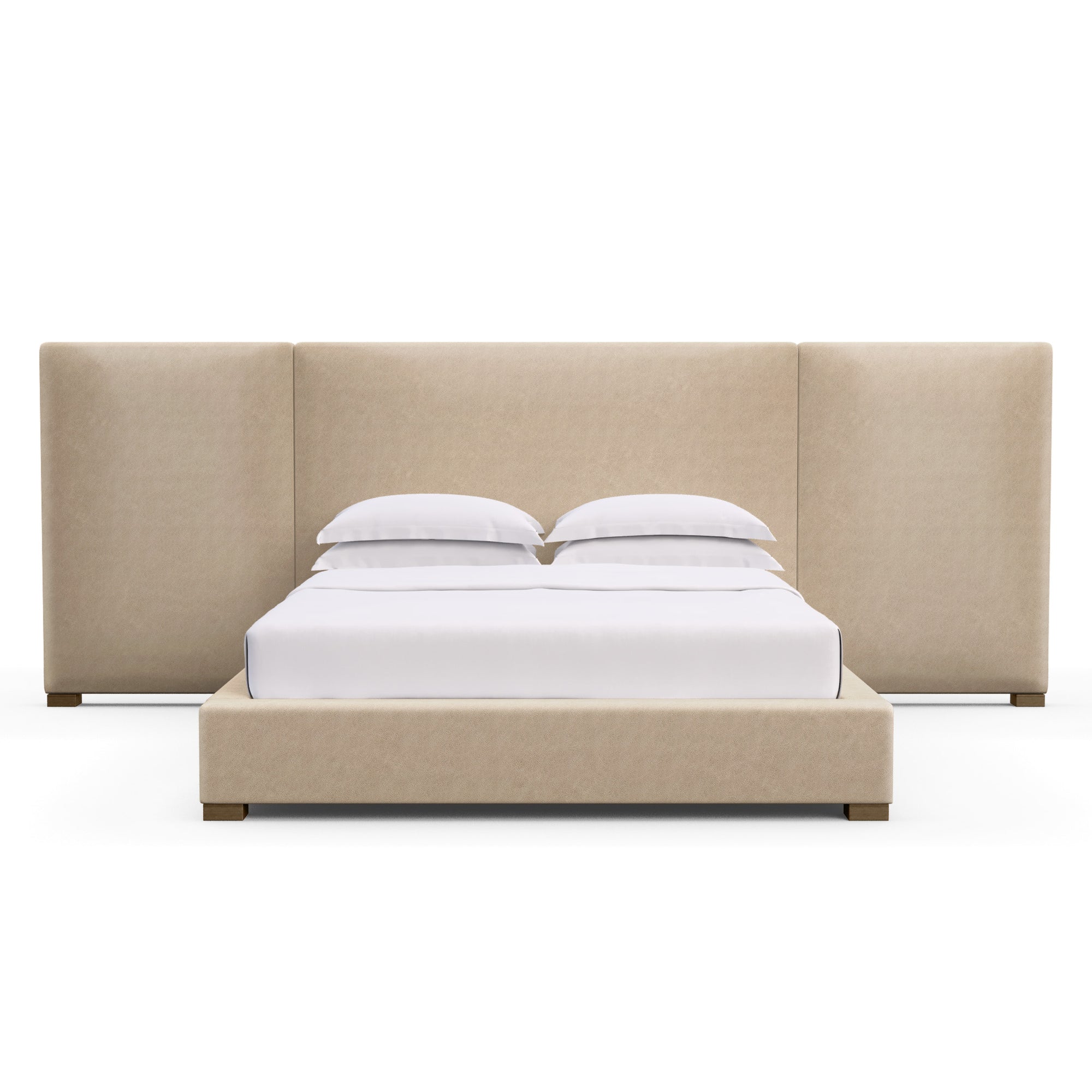 Prospect Extended Panel Bed - Oyster Vintage Leather