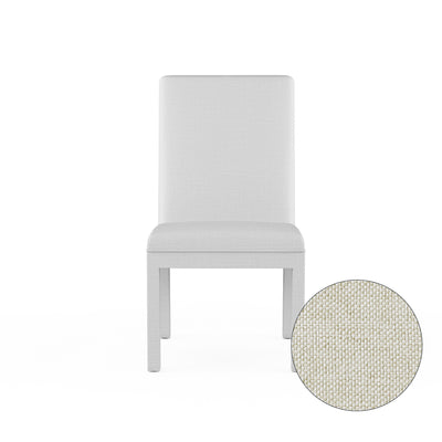 Aleksandar Dining Chair - Alabaster Pebble Weave Linen