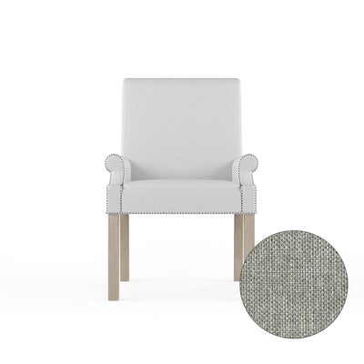 Abigail Dining Chair - Haze Pebble Weave Linen